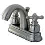 Kingston Brass Restoration 1.2 GPM Centerset Bathroom Faucet with Pop-Up Drain Assembly Brushed Nickel