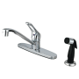 Kingston Brass Wyndham 1.8 GPM Standard Kitchen Faucet - Includes Side Spray Polished Chrome