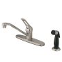 Kingston Brass Wyndham 1.8 GPM Standard Kitchen Faucet - Includes Side Spray Brushed Nickel