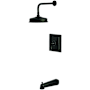 Kingston Brass Revival Tub and Shower Trim Package with 1.8 GPM Single Function Shower Head Matte Black