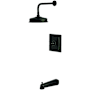Kingston Brass Revival Tub and Shower Trim Package with 1.8 GPM Single Function Shower Head Matte Black
