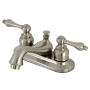 Kingston Brass Restoration 1.2 GPM Centerset Bathroom Faucet with Pop-Up Drain Assembly Brushed Nickel