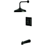 Kingston Brass Tub and Shower Trim Package with 1.8 GPM Single Function Shower Head Matte Black