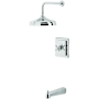 Kingston Brass Tub and Shower Trim Package with 1.8 GPM Single Function Shower Head Polished Chrome