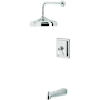 Kingston Brass Tub and Shower Trim Package with 1.8 GPM Single Function Shower Head Polished Chrome