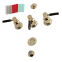 Kingston Brass Kaiser 1.5 GPM Widespread Bidet Faucet with 3 Lever Handles and Pop-Up Drain Assembly Polished Brass