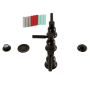 Kingston Brass Kaiser 1.5 GPM Widespread Bidet Faucet with 3 Lever Handles and Pop-Up Drain Assembly Oil Rubbed Bronze