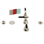 Kingston Brass Kaiser 1.5 GPM Widespread Bidet Faucet with 3 Lever Handles and Pop-Up Drain Assembly Polished Nickel