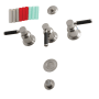 Kingston Brass Kaiser 1.5 GPM Widespread Bidet Faucet with 3 Lever Handles and Pop-Up Drain Assembly Brushed Nickel