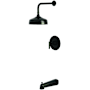 Kingston Brass Manhattan Tub and Shower Trim Package with 1.8 GPM Single Function Shower Head Matte Black