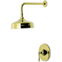 Kingston Brass Restoration Shower Only Trim Package with 1.8 GPM Single Function Shower Head Polished Brass