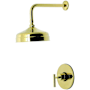 Kingston Brass Manhattan Shower Only Trim Package with 1.8 GPM Single Function Shower Head Polished Brass