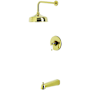 Kingston Brass Kingston Tub and Shower Trim Package with 1.8 GPM Single Function Shower Head Polished Brass