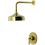 Kingston Brass Restoration Shower Only Trim Package with 1.8 GPM Single Function Shower Head Brushed Brass