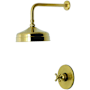Kingston Brass Metropolitan Shower Only Trim Package with 1.8 GPM Single Function Shower Head Brushed Brass