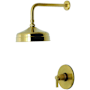 Kingston Brass NuvoFusion Shower Only Trim Package with 1.8 GPM Single Function Shower Head Brushed Brass