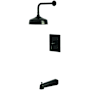 Kingston Brass Restoration Tub and Shower Trim Package with 1.8 GPM Single Function Shower Head Matte Black