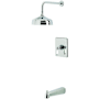 Kingston Brass Victorian Tub and Shower Trim Package with 1.8 GPM Single Function Shower Head Polished Chrome