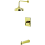 Kingston Brass NuvoFusion Tub and Shower Trim Package with 1.8 GPM Single Function Shower Head Polished Brass