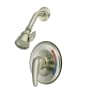 Kingston Brass Pressure Balanced Shower Trim Only with 1.8 GPM Single Function Shower Head Brushed Nickel
