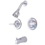 Kingston Brass Vintage Tub and Shower Trim Package with 1.8 GPM Single Function Shower Head Polished Chrome