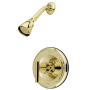 Kingston Brass Manhattan Shower Trim Package with Shower Head Polished Brass