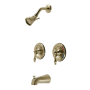 Kingston Brass Vintage Tub and Shower Trim Package With 1.8 GPM Single Function Shower Head with Lever Handles Brushed Brass