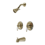 Kingston Brass Vintage Tub and Shower Trim Package with 1.8 GPM Single Function Shower Head Brushed Brass