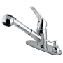 Kingston Brass Wyndham 1.8 GPM Standard Pull Out Kitchen Faucet Polished Chrome