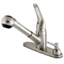 Kingston Brass Wyndham 1.8 GPM Standard Pull Out Kitchen Faucet Brushed Nickel