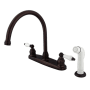 Kingston Brass Vintage 1.8 GPM Standard Kitchen Faucet - Includes Side Spray Oil Rubbed Bronze