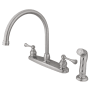 Kingston Brass 1.8 GPM Standard Kitchen Faucet - Includes Side Spray Brushed Nickel