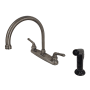 Kingston Brass Magellan 1.8 GPM Standard Kitchen Faucet - Includes Side Spray Black Stainless