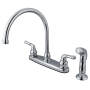 Kingston Brass Magellan 1.8 GPM Standard Kitchen Faucet - Includes Side Spray Polished Chrome