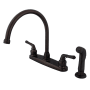 Kingston Brass Magellan 1.8 GPM Standard Kitchen Faucet - Includes Side Spray Oil Rubbed Bronze