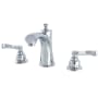 Kingston Brass Royale 1.2 GPM Widespread Bathroom Faucet with Pop-Up Drain Assembly Polished Chrome