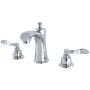 Kingston Brass NuWave French 1.2 GPM Widespread Bathroom Faucet with Pop-Up Drain Assembly Polished Chrome