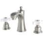 Kingston Brass Victorian 1.2 GPM Widespread Bathroom Faucet with Pop-Up Drain Assembly Brushed Nickel