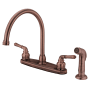 Kingston Brass Magellan 1.8 GPM Standard Kitchen Faucet - Includes Side Spray Antique Copper
