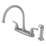 Kingston Brass Magellan 1.8 GPM Standard Kitchen Faucet - Includes Side Spray Brushed Nickel