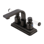 Kingston Brass Paris 1.2 GPM Centerset Bathroom Faucet with Pop-Up Drain Assembly Oil Rubbed Bronze