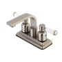Kingston Brass Paris 1.2 GPM Centerset Bathroom Faucet with Pop-Up Drain Assembly Brushed Nickel