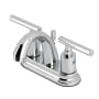 Kingston Brass Manhattan 1.2 GPM Centerset Bathroom Faucet with Pop-Up Drain Assembly Polished Chrome
