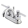 Kingston Brass Concord 1.2 GPM Centerset Bathroom Faucet with Pop-Up Drain Assembly Polished Chrome
