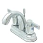 Kingston Brass NuvoFusion 1.2 GPM Centerset Bathroom Faucet with Pop-Up Drain Assembly Polished Chrome