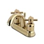 Kingston Brass Concord 1.2 GPM Centerset Bathroom Faucet with Pop-Up Drain Assembly Polished Brass