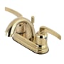 Kingston Brass Centurion 1.2 GPM Centerset Bathroom Faucet with Pop-Up Drain Assembly Polished Brass