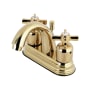 Kingston Brass Millennium 1.2 GPM Centerset Bathroom Faucet with Pop-Up Drain Assembly Polished Brass