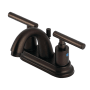 Kingston Brass Manhattan 1.2 GPM Centerset Bathroom Faucet with Pop-Up Drain Assembly Oil Rubbed Bronze