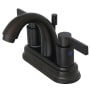 Kingston Brass NuvoFusion 1.2 GPM Centerset Bathroom Faucet with Pop-Up Drain Assembly Oil Rubbed Bronze